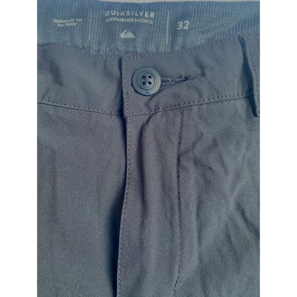Quicksilver Men's Amphibian Black Dry Flight 4 Way Stretch Board Shorts -Sz 32 - Picture 4 of 16
